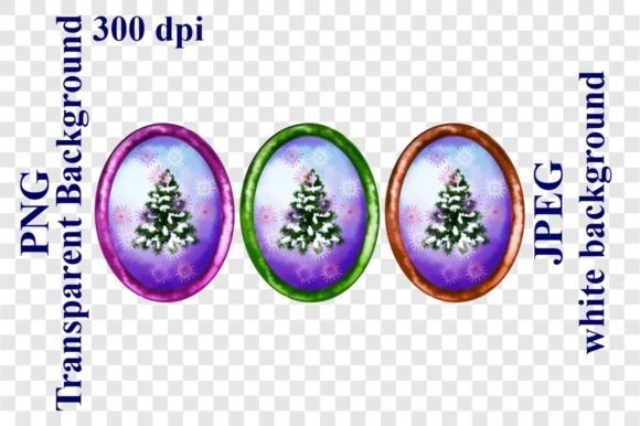 Cartoon Watercolor Winter Christmas Tree Illustration