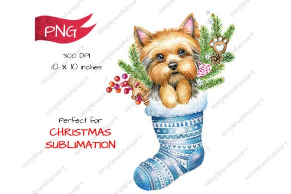 Christmas Dog Illustration for Branding and Marketing