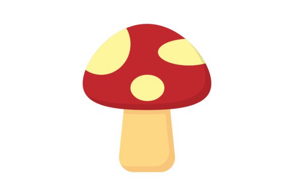 Christmas Mushroom Illustration for Branding and Design Projects
