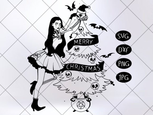 Christmas Skeleton Ghost Santa Girl Illustration Review