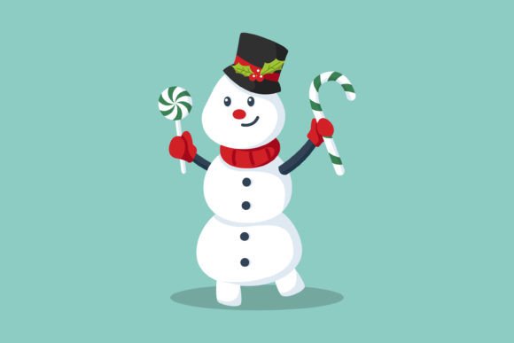 Christmas Snowman Design Illustration for Blog and Website Use