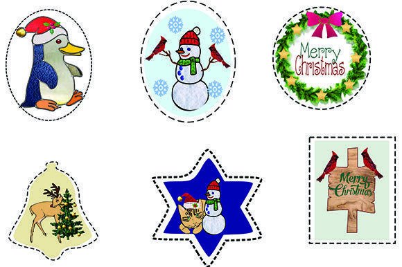 Christmas Sticker Sheet for Handmade Creations