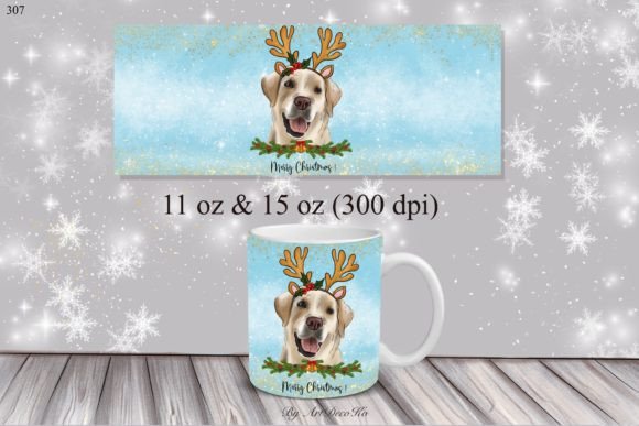 Christmas Sublimation Mug with LABRADORE Illustrations