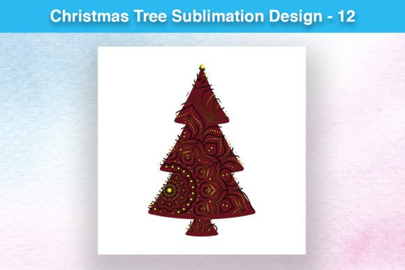 Christmas Tree Sublimation Design - 12 Illustrations