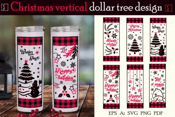 Christmas Vertical Dollar Tree Bundle V Illustrations