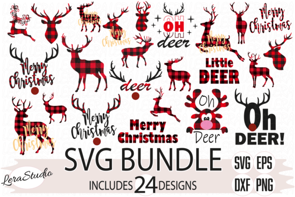 Deer Buffalo Plaid Christmas Design Review