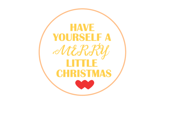 Merry Christmas Yellow Text Illustrations