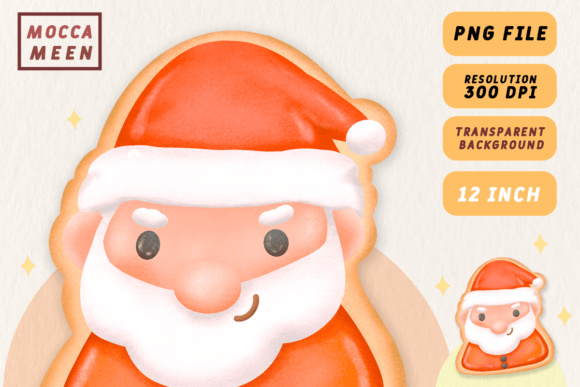 Santa Claus Cookie Icing Christmas Illustration