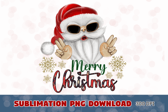 Santa Claus Merry Christmas Sublimation Illustrations