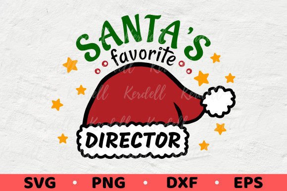 Santa's Favorite Director Christmas Gift Illustrations